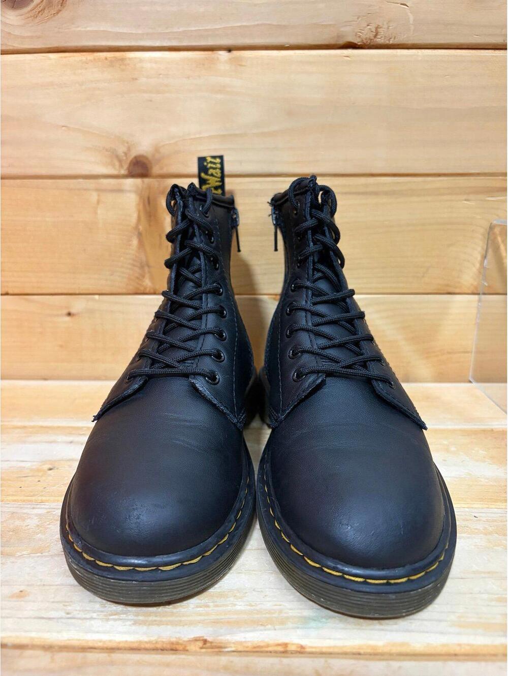 Doc Martens Air Wair 1460J Black Combat Boots Size Kids US 2 - Picture 3 of 5